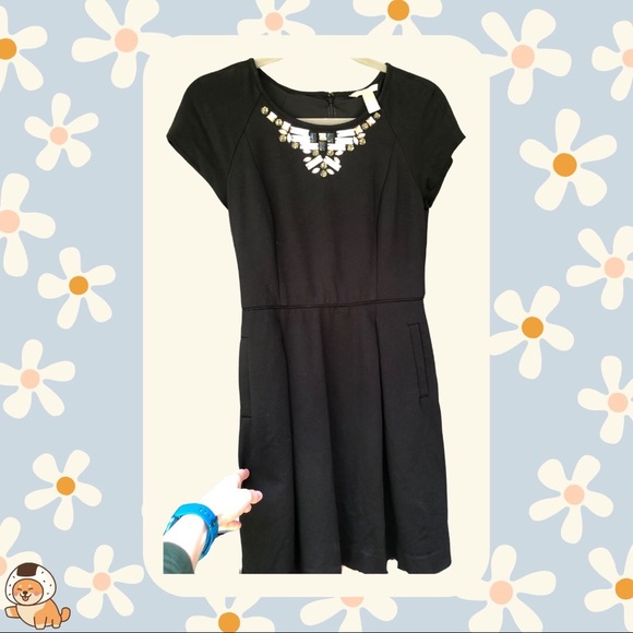 Banana Republic Jewel Neckline Fit and Flare Dress - Picture 4 of 11